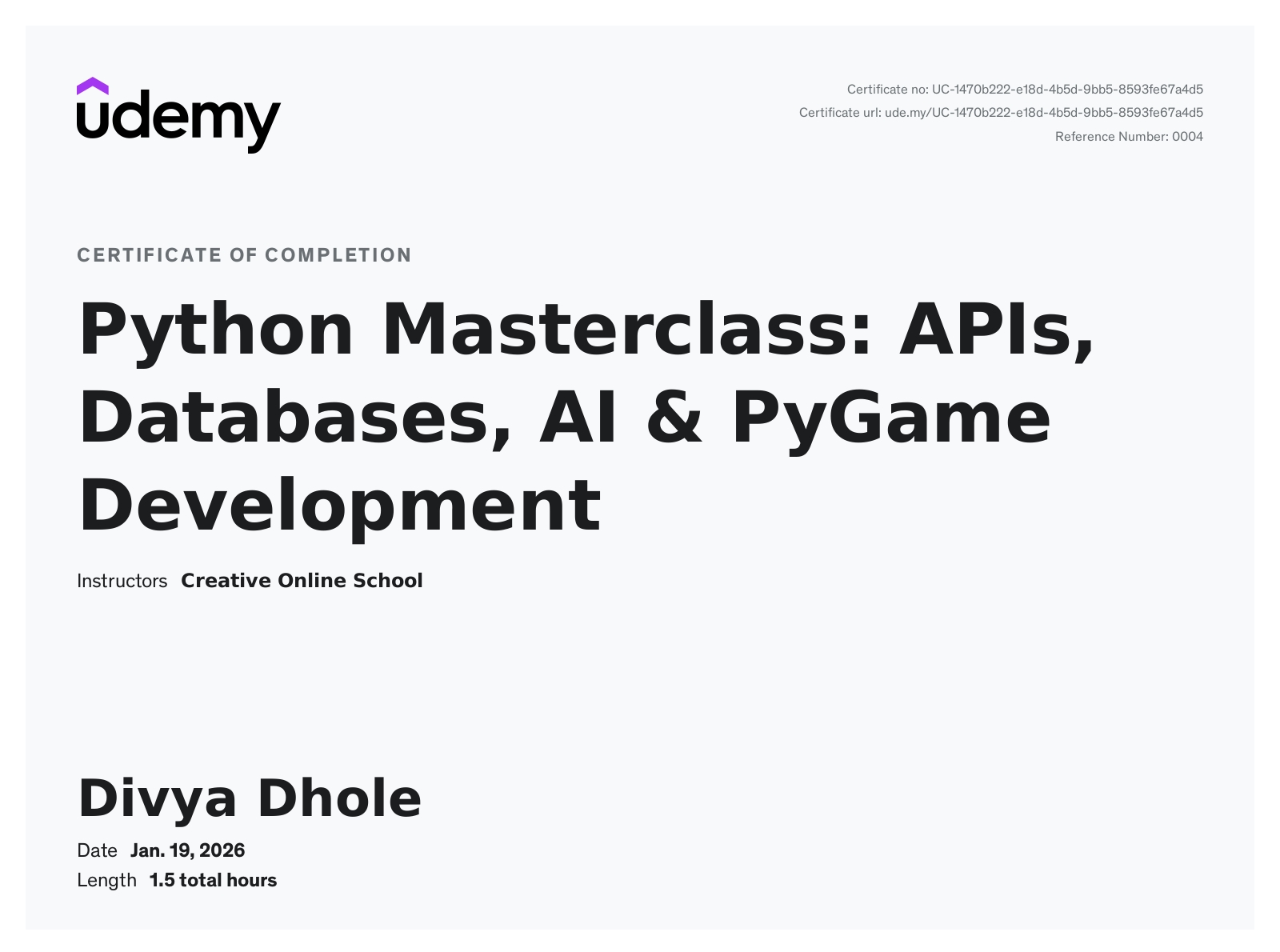 Python Masterclass